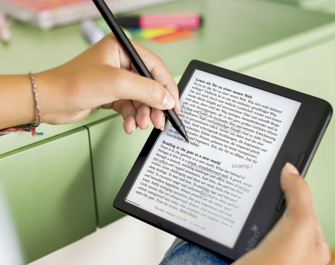 Tolino Stylus mit Vision Color (Bild: Tolino)